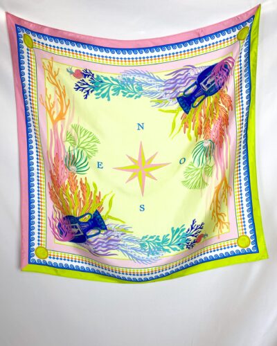 Pañuelo CRETA Rosa y Lima