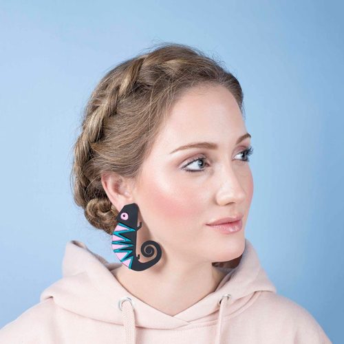 pendientes-animales-camaleon