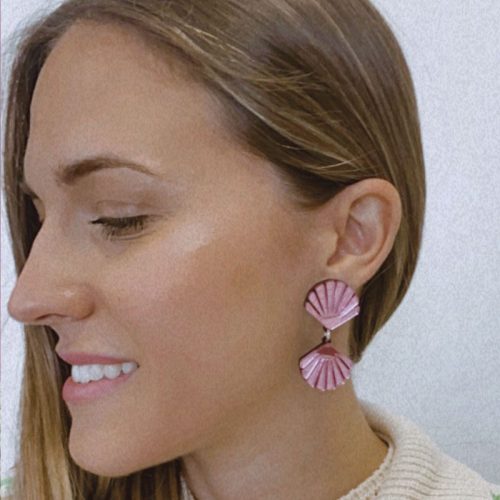 pendientes-fantasia-mini-concha-doble-rosa