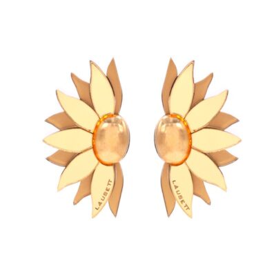 Pendiente-Girasol-Dorado