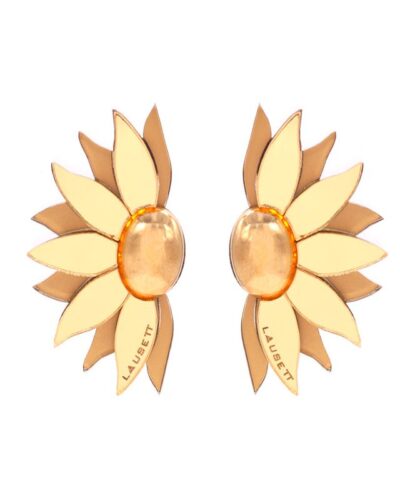 Pendiente-Girasol-Dorado