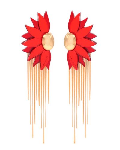 Pendiente-Girasol-Rojo-cadena