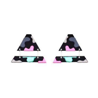 Pendiente-logo-manchas-plata