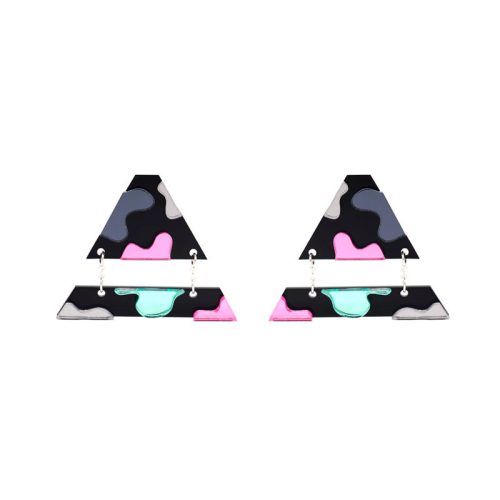 Pendiente-logo-manchas-plata