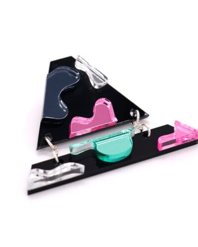 Pendiente-logo-manchas-plata