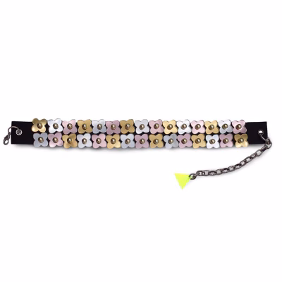 CHOCKER LOBULARIA DORADO FRENTE