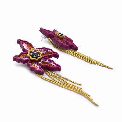 flor de pepino color perfil con cadenas