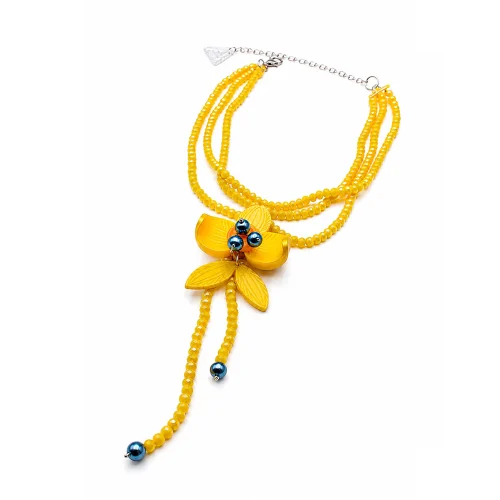 COLLAR ORQUIDEA amarilla-PERFIL